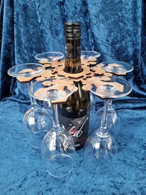 Wedding Table Bottle &amp; 6 glass holder