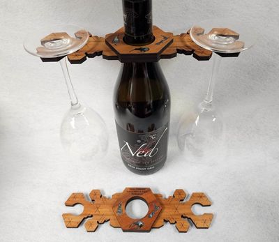 DC Wine Bottle &amp; Glass Hanger