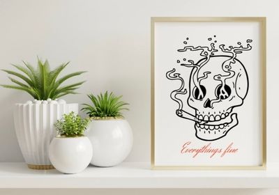 Everything Is Fine Framed Artwork