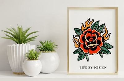 Burning Love Framed Artwork