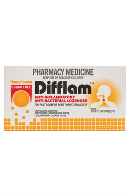 Difflam Lozenge Lemon and Honey Sugar Free 16