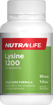 Nutra-Life Lysine 1200mg 60 Tablets