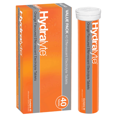 Hydralyte Effervescent Orange 40 Tablets