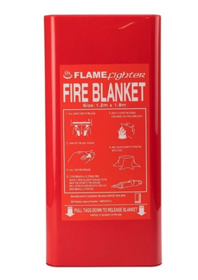 Portable Fire Blanket Hard Case Medium 1.2 x 1.8M