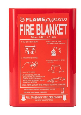 Portable Fire Blanket Hard Case Small 1.0 x 1.0M