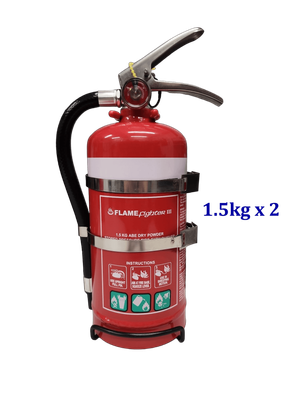 DRY Powder Fire Extinguishers 1.5kg Twin Pack
