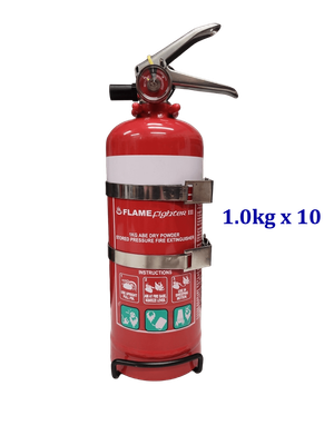 1 kg ABE Dry Powder Extinguishers 10-pack