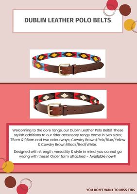 Dublin Leather Polo Belts