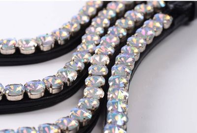 Double Diamonds Browband - Rainbow