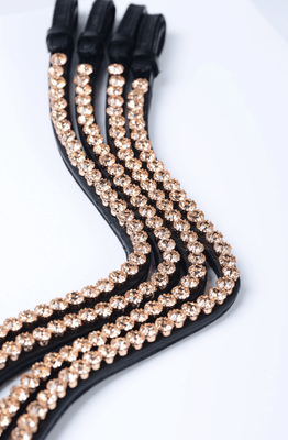 Double Diamond Browband - Rose Gold Slim