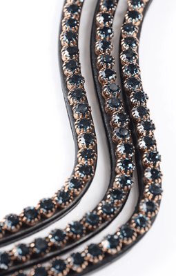 Double Diamond Browband - Navy