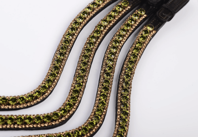 Double Diamond Browband - Sage