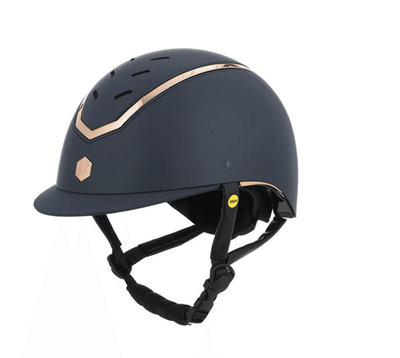 Charles Owen Kylo with MIPS - Navy Matte &amp; Rose Gold