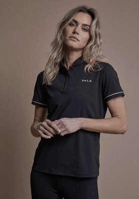 Vala Connected Short Sleeve Polo - Black