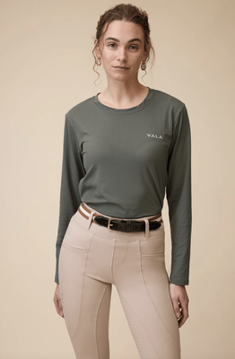 Vala Mesh Long Sleeve Tee - Olive