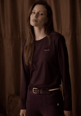 Vala Mesh Long Sleeve Tee - Deep Cherry