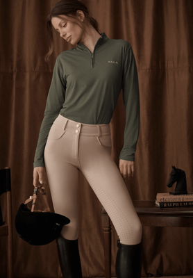 Elsa Mesh Long Sleeve Zip - Olive