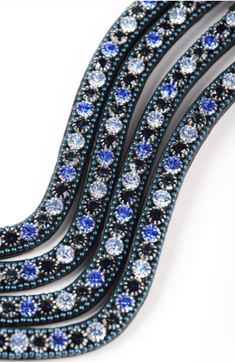 Double Diamond Browband - Blues