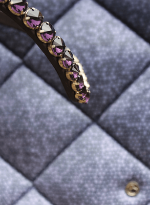 Double Diamond Browband - Maroon