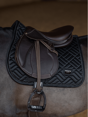 Equestrian Stockholm Saddle Pad - Modern Black