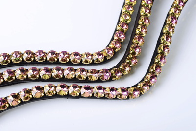 Double Diamond Browband - Rosewood