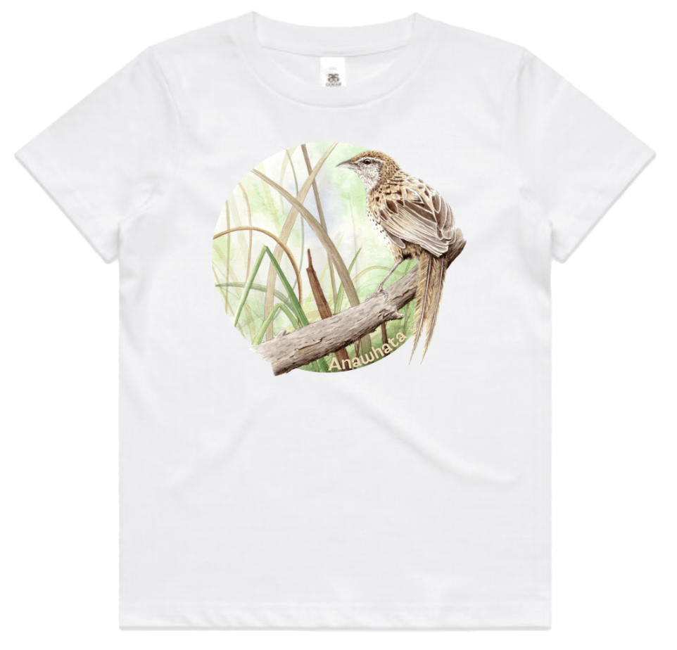 Custom printed tee shirt featuring a bird design