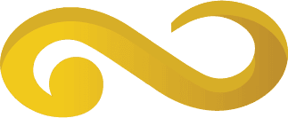 Yellow decorative koru shape
