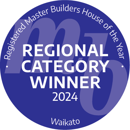 House of the Year 2024 Waikato Regional Award Winner badge for the Matangi new build 