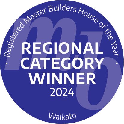 House of the Year 2024 Waikato Regional Award Winner badge for the Matangi new build 
