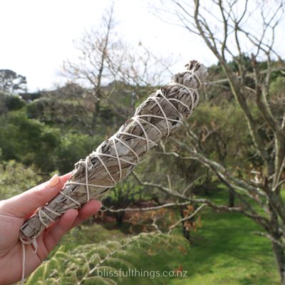 White Sage &amp; Purple Sage Smudge Stick
