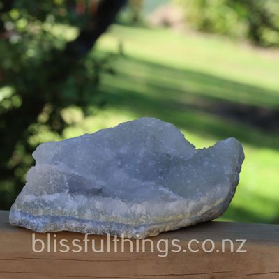 Blue Lace Agate Raw with Druze