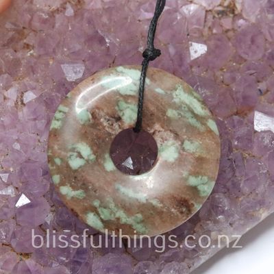 Nundorite Donut/ Disk Pendant