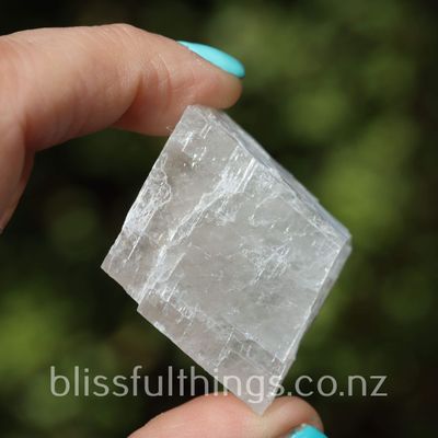 Pink Calcite Rhomb Cube (Iceland Spar)