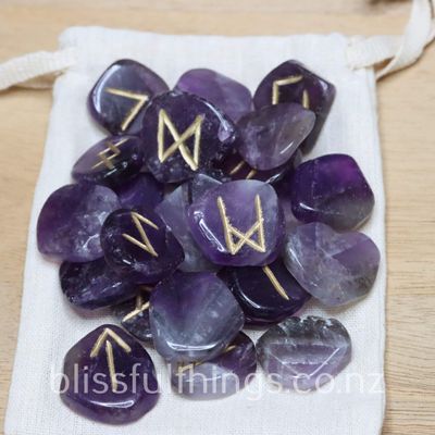 Amethyst Rune Stone Set