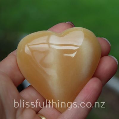 Mango Calcite Heart