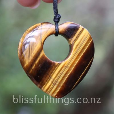 Tigers Eye Heart Pendant