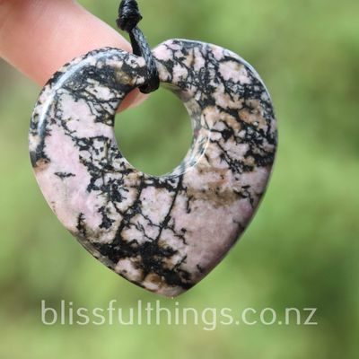 Rhodonite Heart Pendant