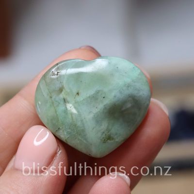 Green Moonstone Heart Small