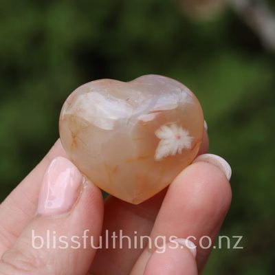 Flower Agate Heart (small)