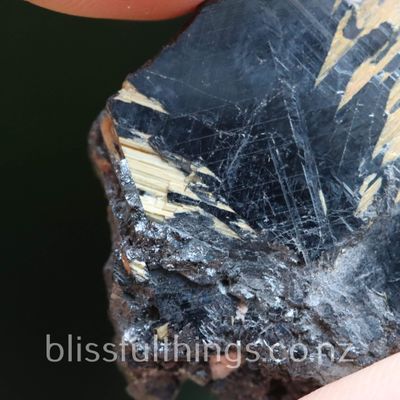 Golden Rutile in Hematite (rare)