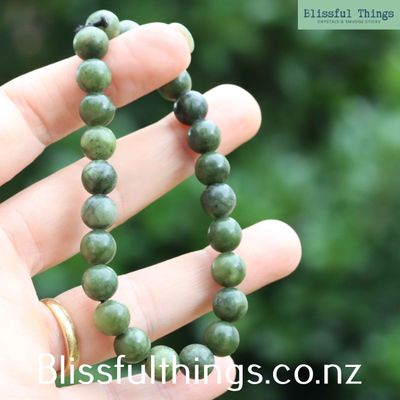 Serpentine Bracelet, 8mm Round Beads