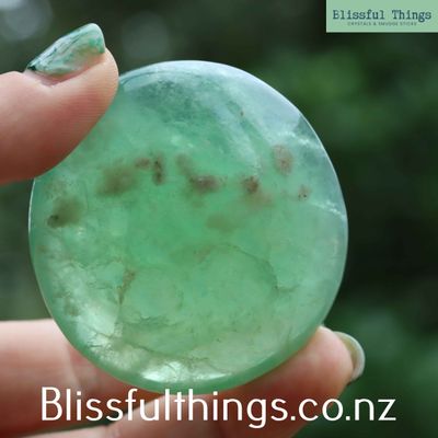 Green Fluorite Palm Stone