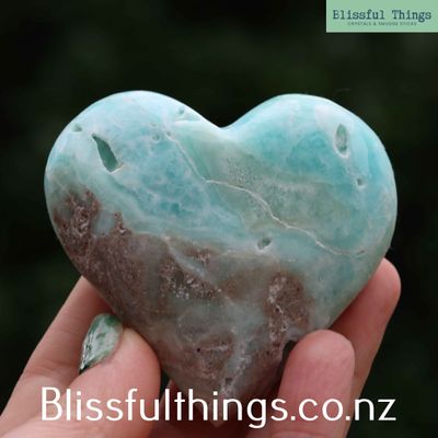 Blue Aragonite Heart