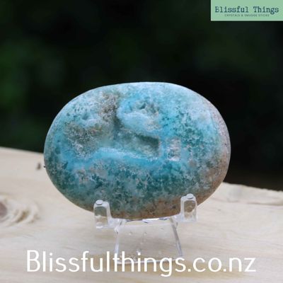 Blue Aragonite Palm Stone