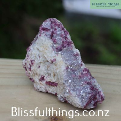 Pink Tourmaline &amp; Lepidolite in Quartz Raw