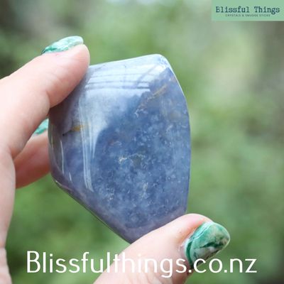 Blue Chalcedony, Tumbled