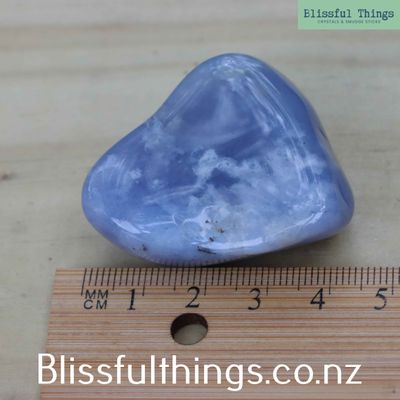 Blue Chalcedony, Tumbled