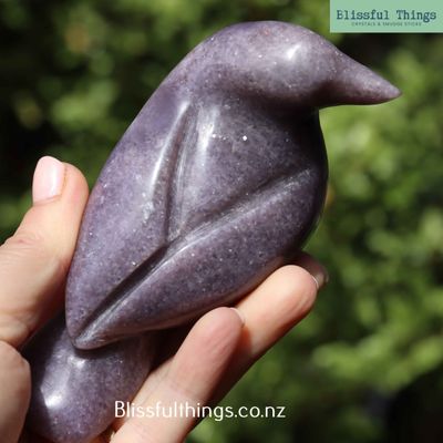 Lepidolite Carved Bird