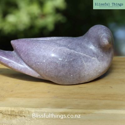 Lepidolite Carved Bird