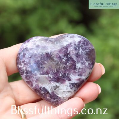 Lepidolite Heart